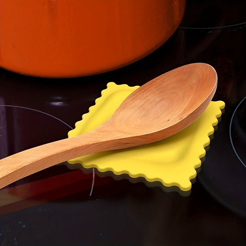 Posa cuchara de silicona RAVIOLI, soporte para utensilios de cocina resistente al calor para cucharas, cucharones y herramientas de cocina.