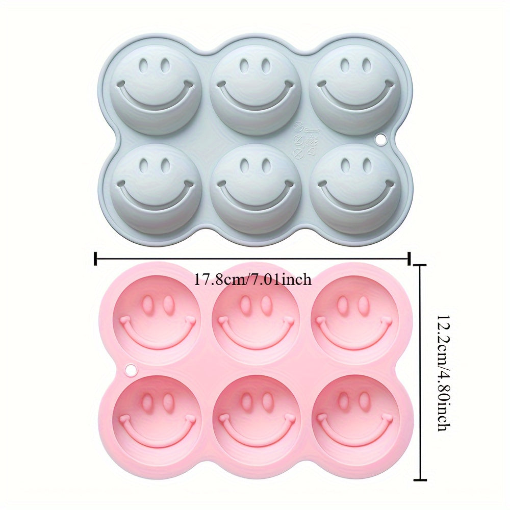 Molde de silicón HAPPY FACE para hacer hielos, gelatinas, pastelillos y postres.