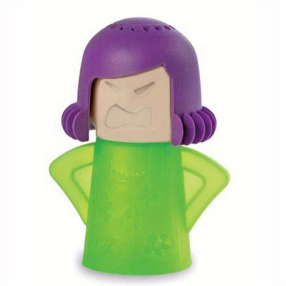 1pza FEILAIYA Limpiador de Microondas, Angry Kitchen Mama, reusable.