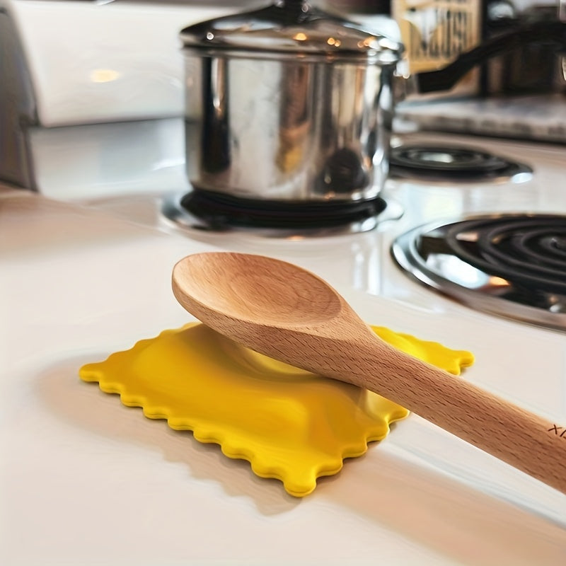 Posa cuchara de silicona RAVIOLI, soporte para utensilios de cocina resistente al calor para cucharas, cucharones y herramientas de cocina.