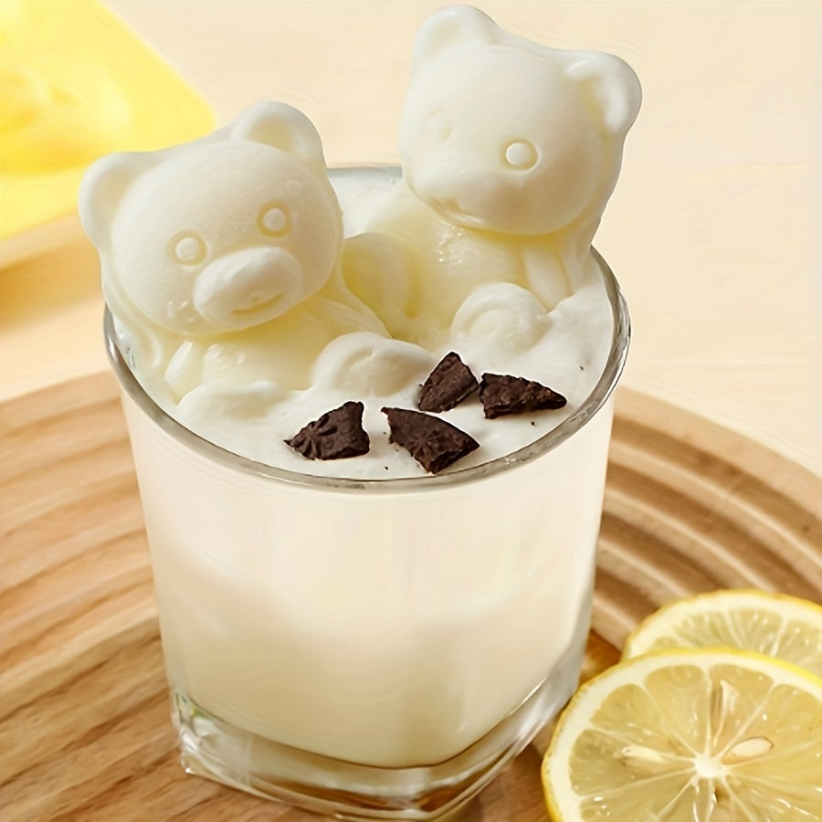 Molde de silicón 3D TEDDY BEAR con 4. Ideal para hacer hielos, chocolates, gelatinas y postres, incluso velas o jabones.