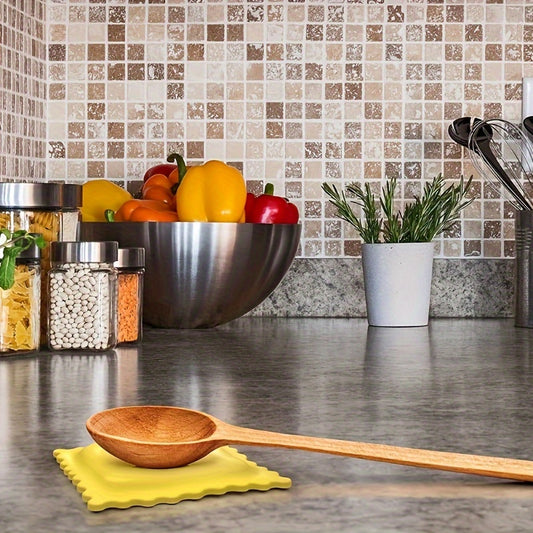 Posa cuchara de silicona RAVIOLI, soporte para utensilios de cocina resistente al calor para cucharas, cucharones y herramientas de cocina.